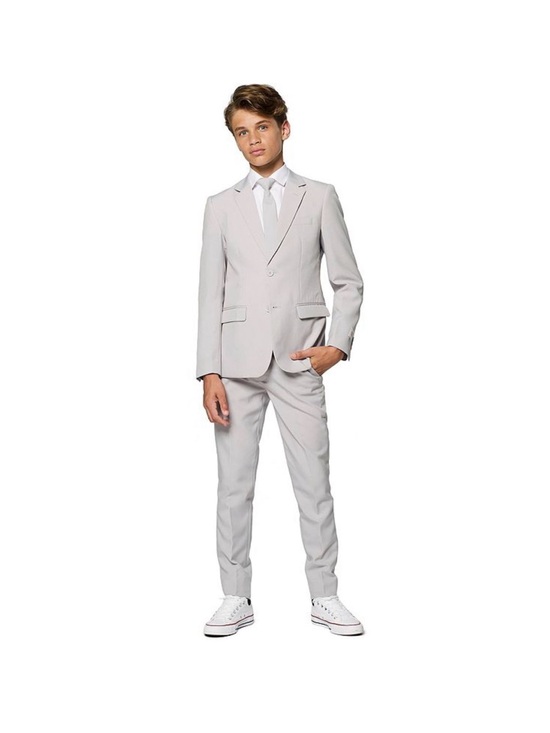 Other - Light Gray Boys Three-Piece Suit with Tie